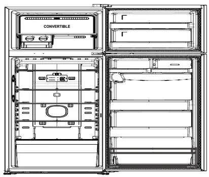 LG GL-S322RBCX 308 Litres Convertible Fridge with Smart Inverter Compressor - Convertible