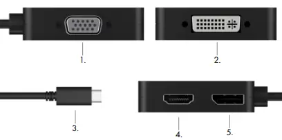ICY BOX IB-DK1104-C USB Type-C Adapter to HDMI DisplayPort DVI-D-VGA-fig2