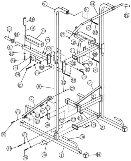 FRENCH FITNESS FF VKR20 PT Power Tower - FIG 6