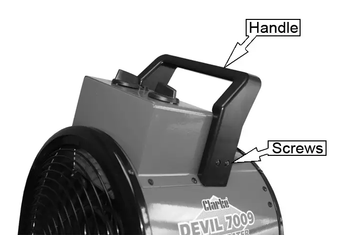 Clarke DEVIL 7009 9KW Electric Fan Heater - ASSEMBLY 1