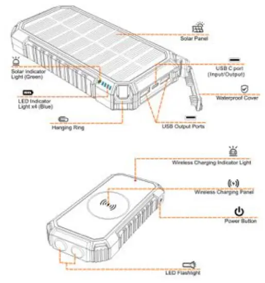 Hiluckey-T11PW-Solar-Charger-Powe-Bank-fig-1