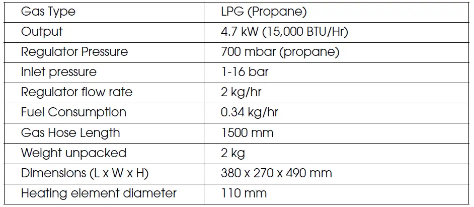 Clarke GRH15 Portable Gas Radiant Heater-8
