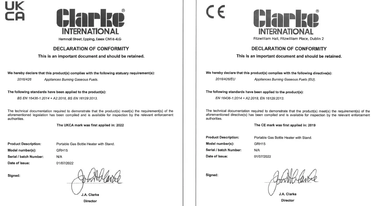 Clarke GRH15 Portable Gas Radiant Heater-9