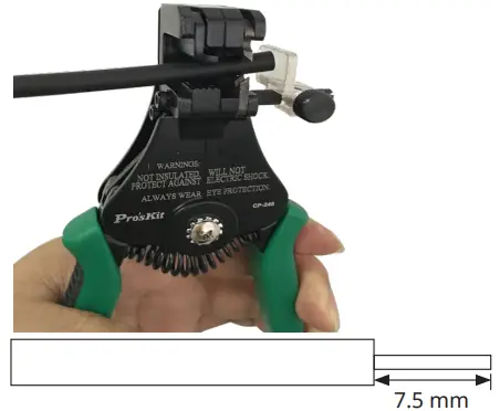 STRIP THE INSULATION OFF THE CABLE