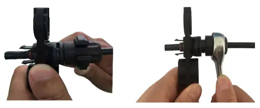 TIGHTEN THE CABLE GLAND