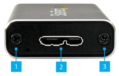 StarTech M 2 NGFF SATA Enclosure wUSB C Cable - Product Diagram