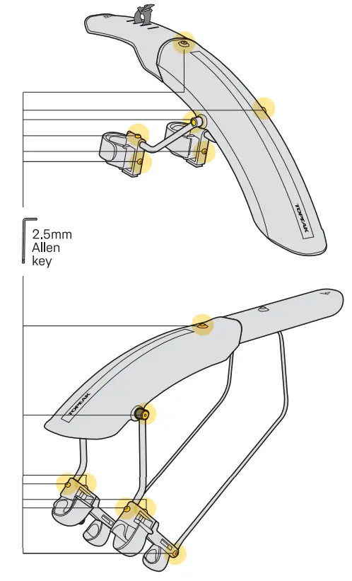 TOPEAK Tetrafender M1 Front Mudguard - fig 5