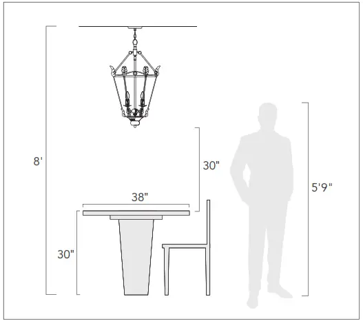 GOLDEN LIGHTING Tabitha Flush Mount 6890FM BLKCWB - FIG 2