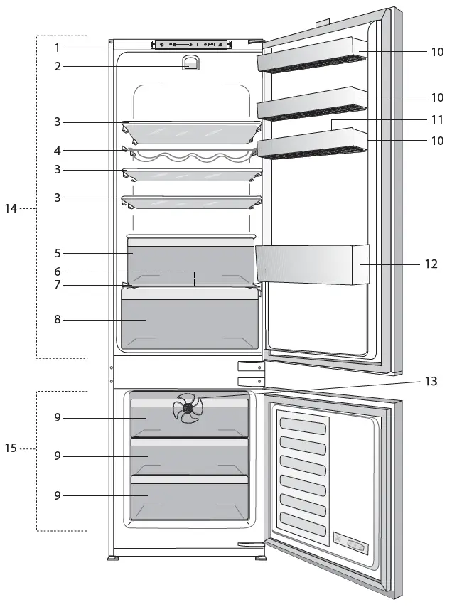 beko-BCHA306E3SN-Built-In-Refrigerator-fig-1