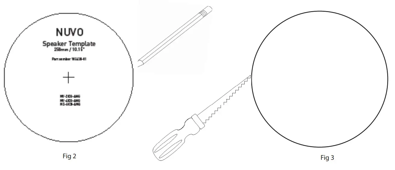 NUVO NV 2IC6-ANG Two 8 Inch In Ceiling Angled Speaker - Figure 2