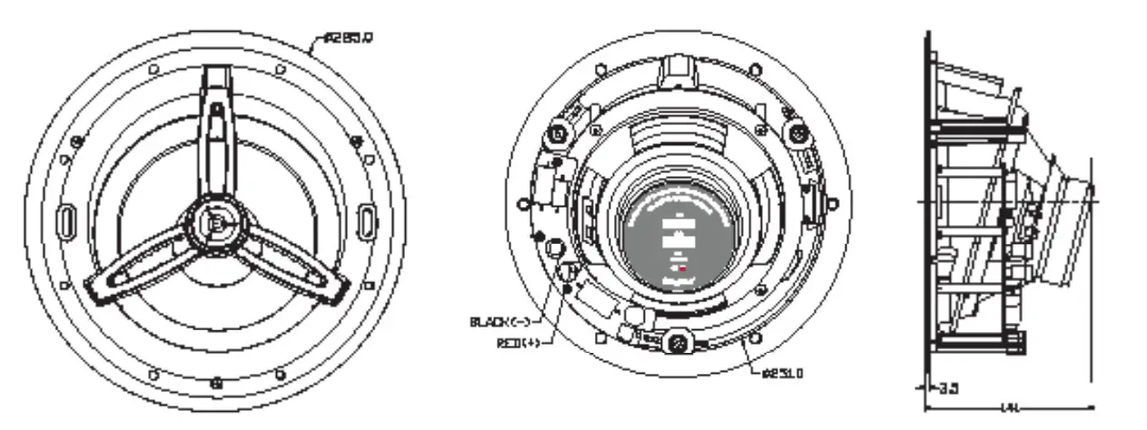 NUVO NV 2IC6-ANG Two 8 Inch In Ceiling Angled Speaker - Figure 5