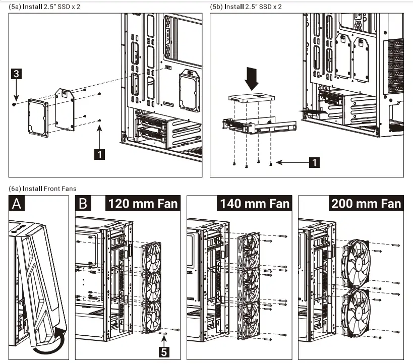 AeroCool AirHawk Duo G BK ARGB Mid Tower Glass Case PC-fig3