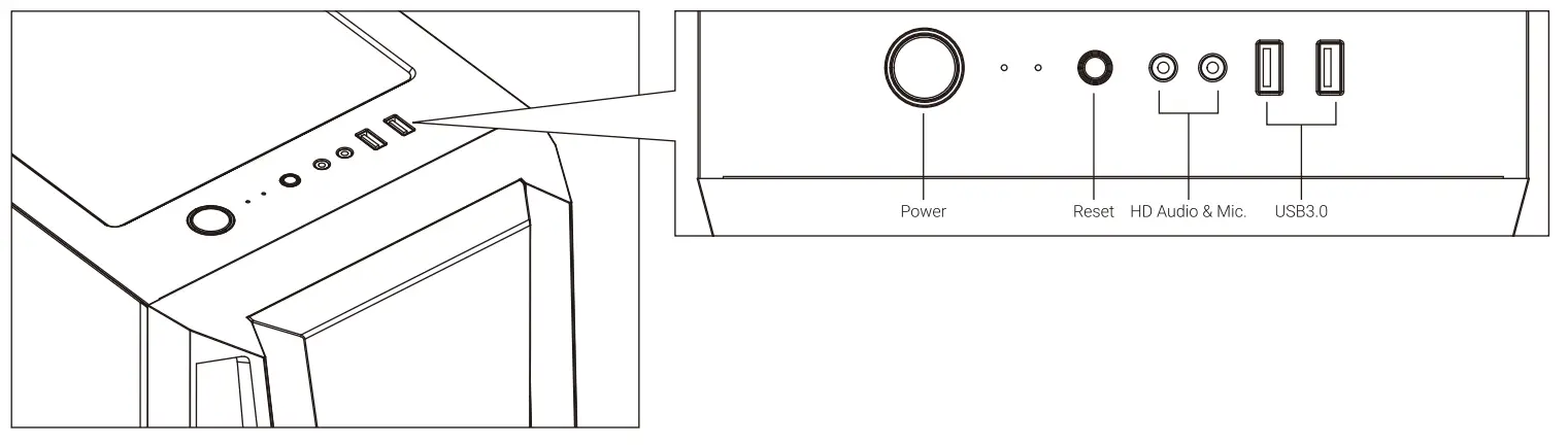 AeroCool AirHawk Duo G BK ARGB Mid Tower Glass Case PC-fig9