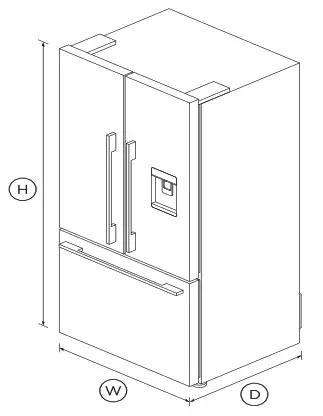 FISHER PAYKEL RF170ADUSB5 31 Inch 16.9 cu ft Freestanding French Door Refrigerator - Fig