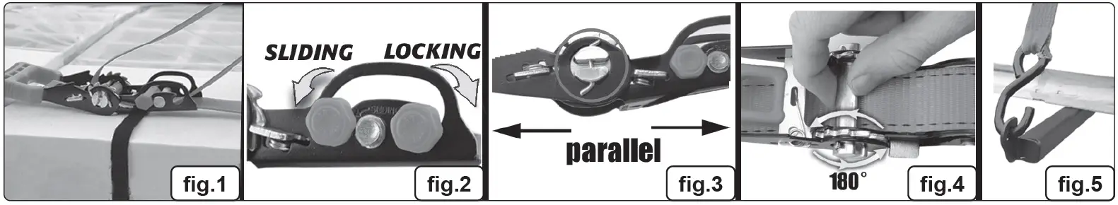 SEALEY TD1202SR Slide Ratchet Tie Down 32mm X 3m Polyester Webbing-3