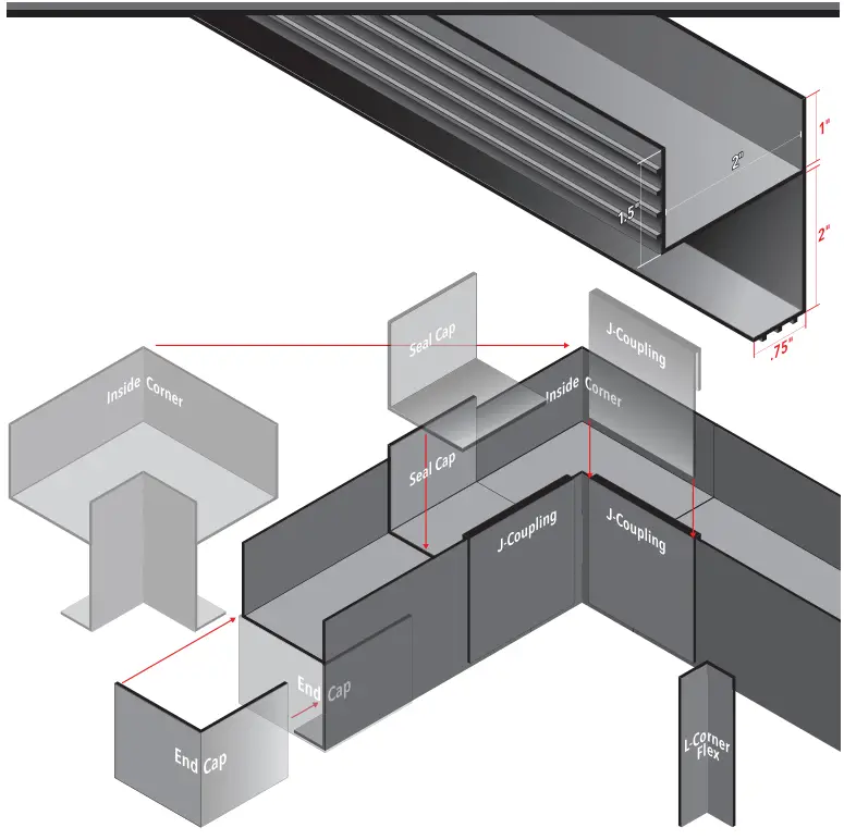 RadonAway 28619 1 Dual Seal Drain 6 Foot Channel Section 2222