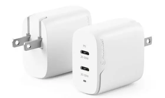 ALOGIC WCG2X40-ANZ 40W Rapid Power 2 Port USB C GaN Wall Charger product-img