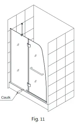 DREAMLINE AQUA Shower - Apply caulk