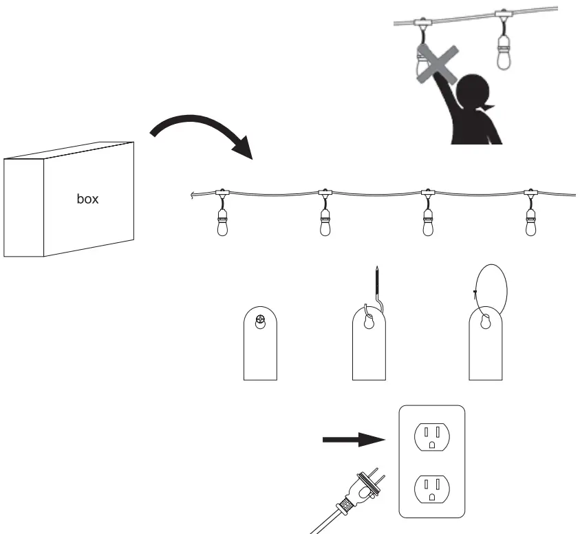 SATCO S8020 24 Foot LED String Light Set - FIg