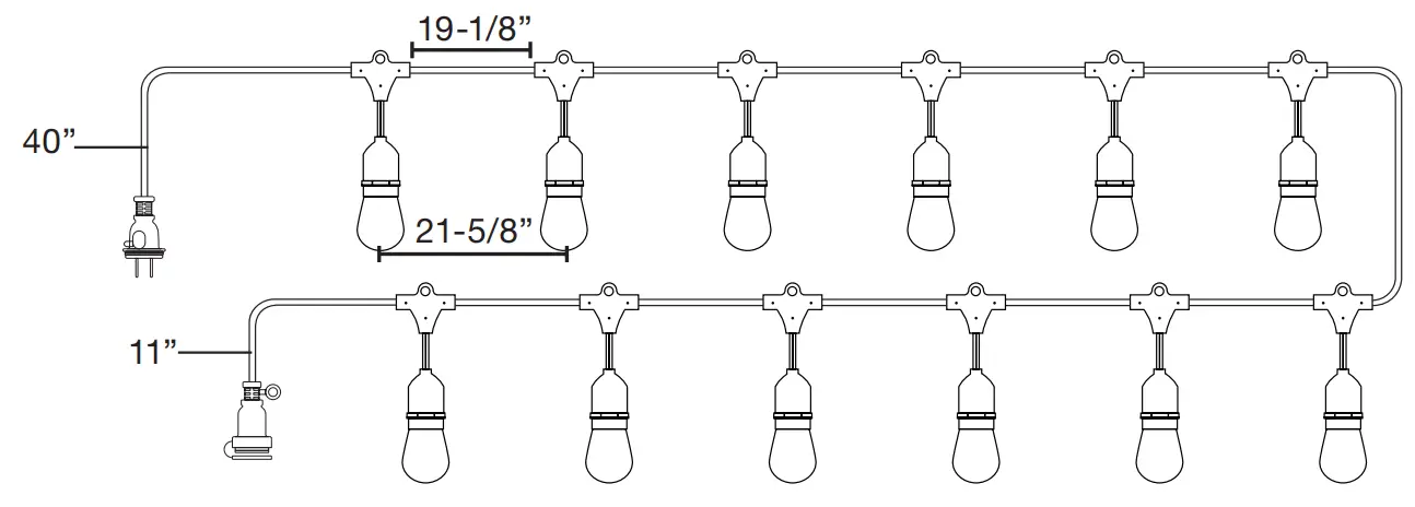 SATCO S8020 24 Foot LED String Light Set