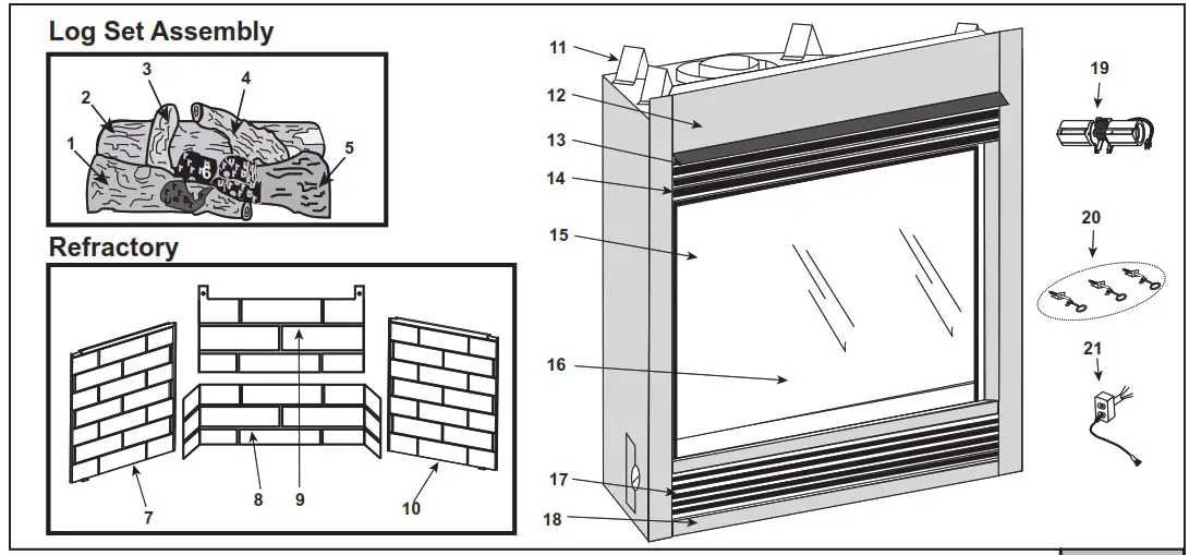 heatilator GCBC60i Caliber 36 Inch Gas Fireplace - overview 1
