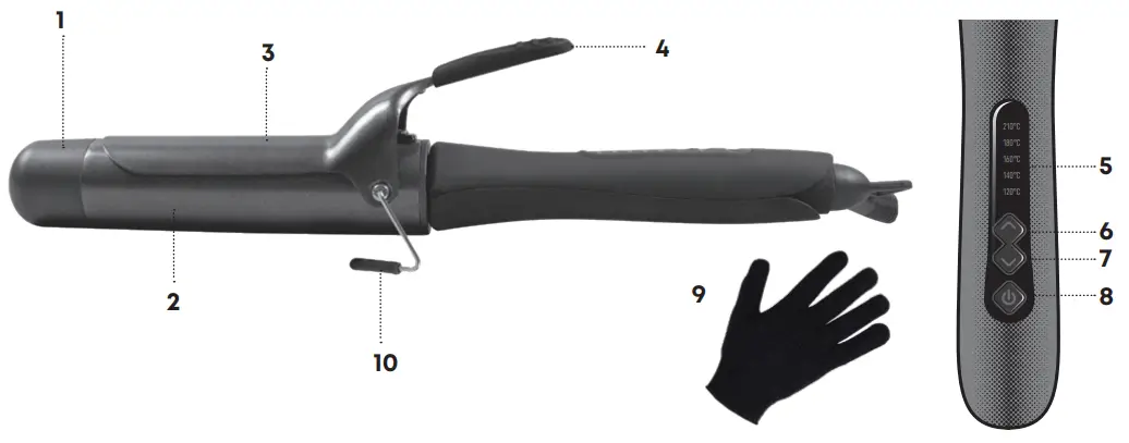 REVAMP TO 1000 Progloss Big Hot Tong - FEATURES