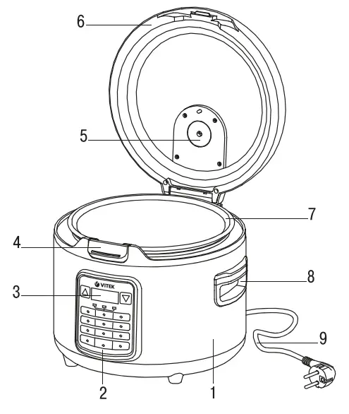 VITEK VT-4281 W Electronic Multi Cooker-1