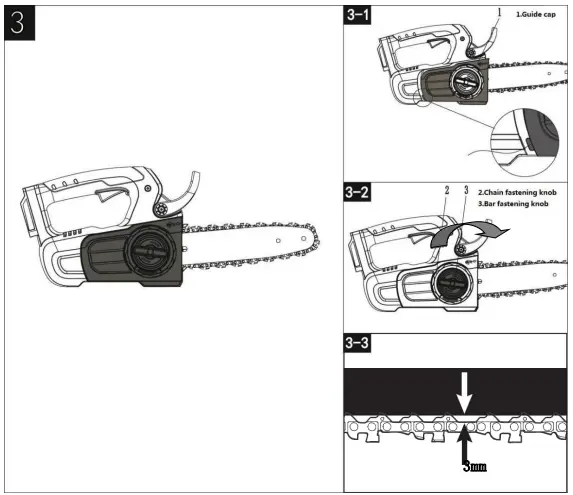 HENX H20LJ08 20-Volt Cordless ChainSaw-fig7