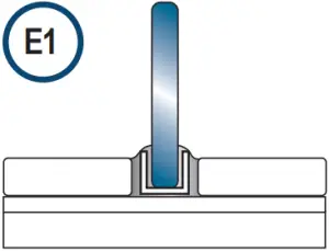4. INSTALLATION POSSIBILITIES FOR FLOOR AND WALL STEEL SECTION E1