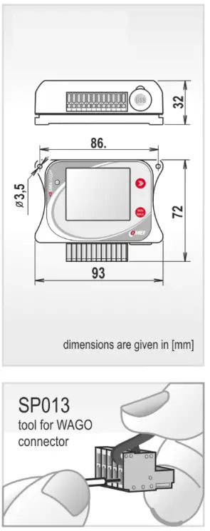 U0246 Data Logger User Dimensions