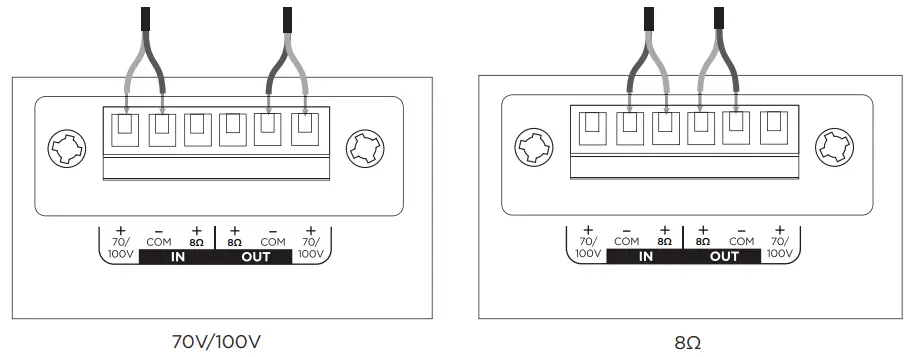 BOSE 201BDM5SEB Design Max DM5SE Surface Mount speaker Pair - Connection Diagrams
