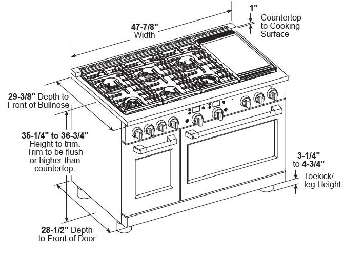 CAFE-C2Y486P2TS1-48-Inch-Dual-Fuel-Commercial-Style-Range-with-6-Burners-and-Griddle-fig-1