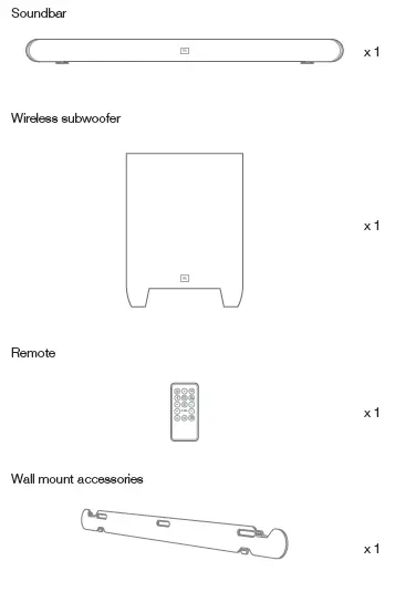 JBL Cinema SB350 Soundbar with Wireless Subwoofer 1