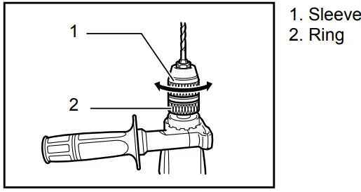 makita HP2050, HP2050F, HP2051F 2 Speed Hammer Drill-fig9