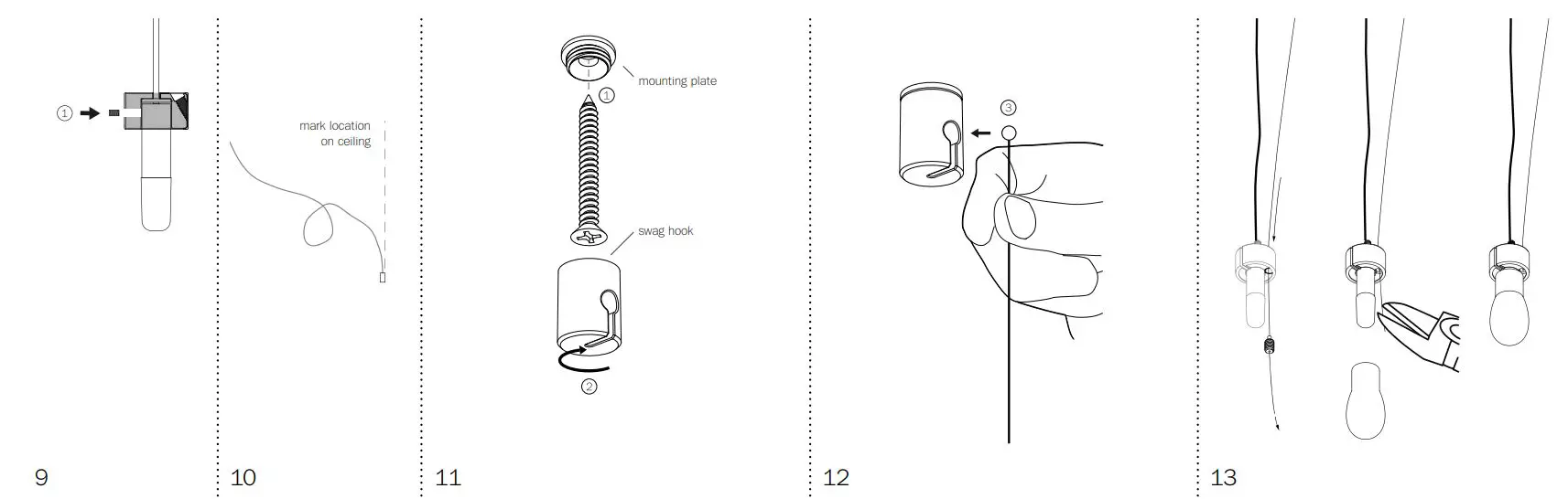 BOCCI 100.1mi Mini Innie Canopy Owner's Manual - Fig 9,13