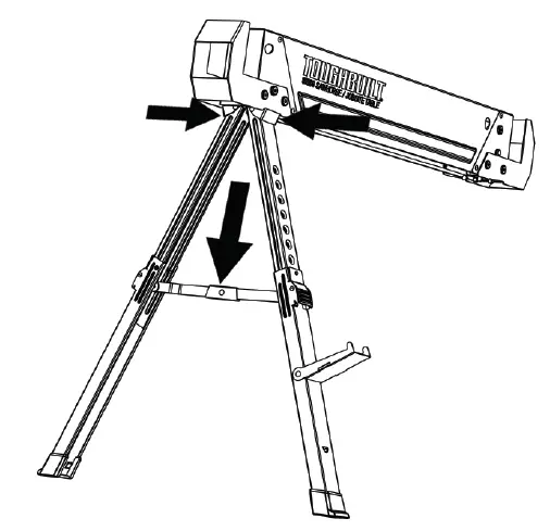 TOUGHBUILT SH60 Adjustable Steel Saw Horse-fig-2