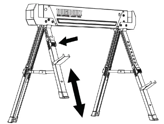 TOUGHBUILT SH60 Adjustable Steel Saw Horse-fig-4