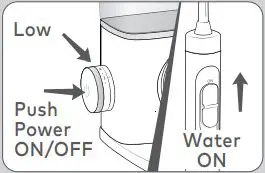 Waterpik Water Flosser WF-07 User Guide - Adjusting the Pressure Setting