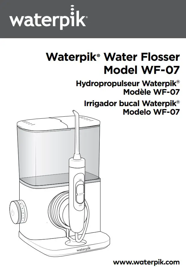 Waterpik Water Flosser WF-07 User Guide
