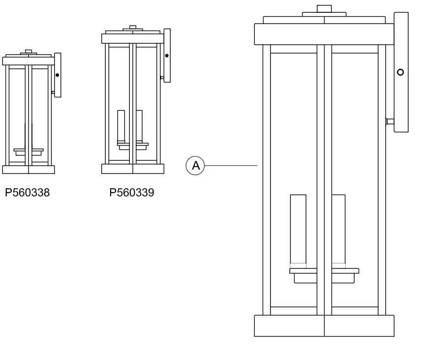 PROGRESS LIGHTING P560338 2-Light Medium Outdoor Lantern - fig 1