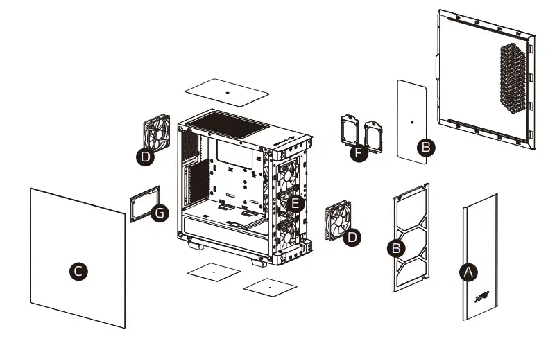 XPG INVADER Mid-Tower Gaming Case - Figure 1