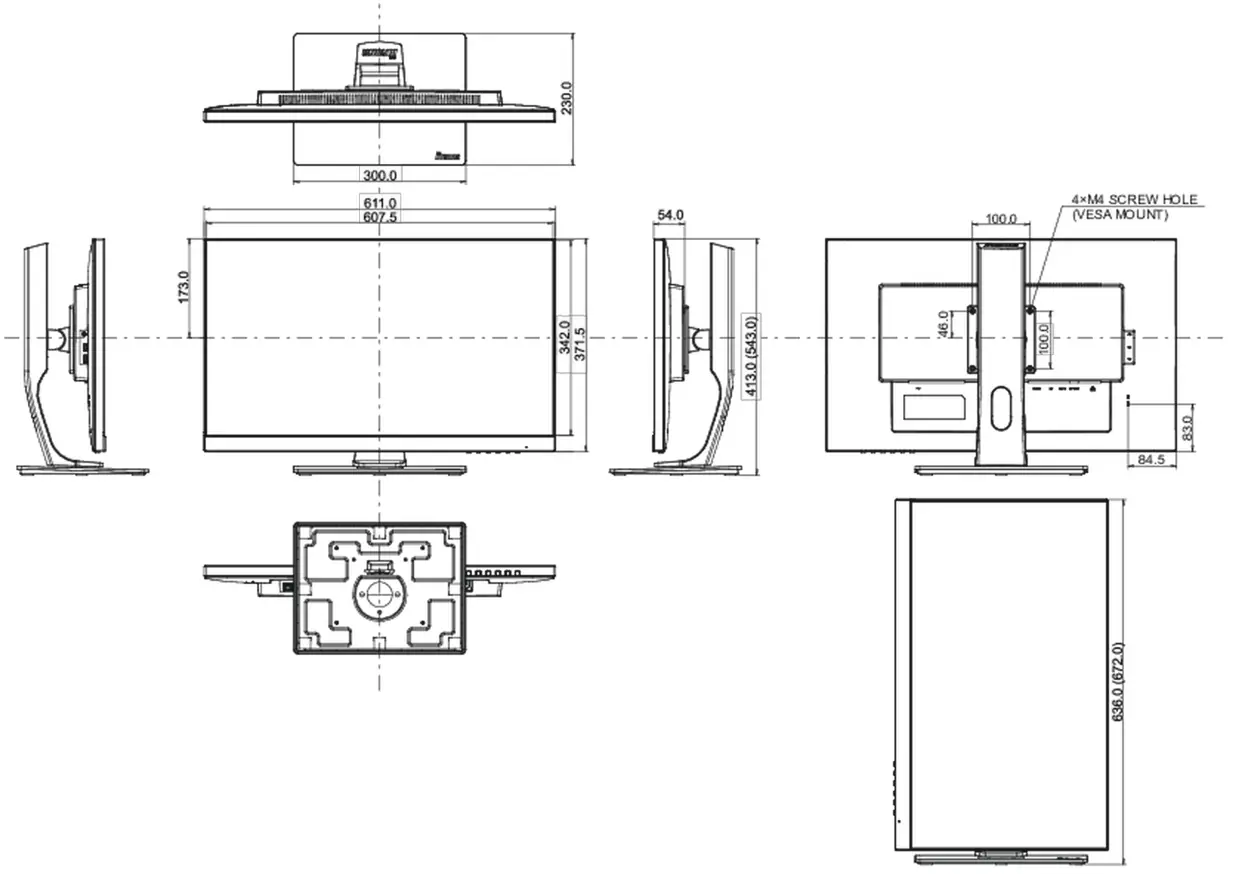 iiyama PROLITE XUB2792QSN-B1 27’’ WQHD IPS technology panel - dayagaram