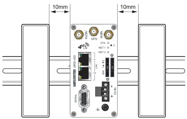westermo MRD-455-NA Industrial Cellular Router - Cooling
