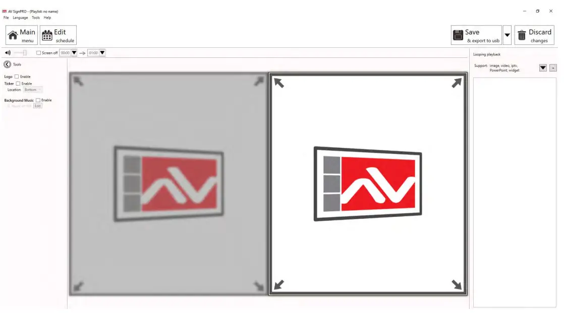 Avenview MP 4KHDM V2 HDMI 4K Digital Signage Player - Edit Template