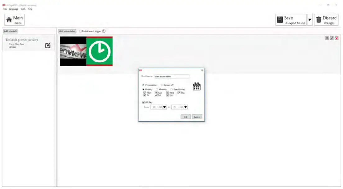 Avenview MP 4KHDM V2 HDMI 4K Digital Signage Player - Set a Schedule