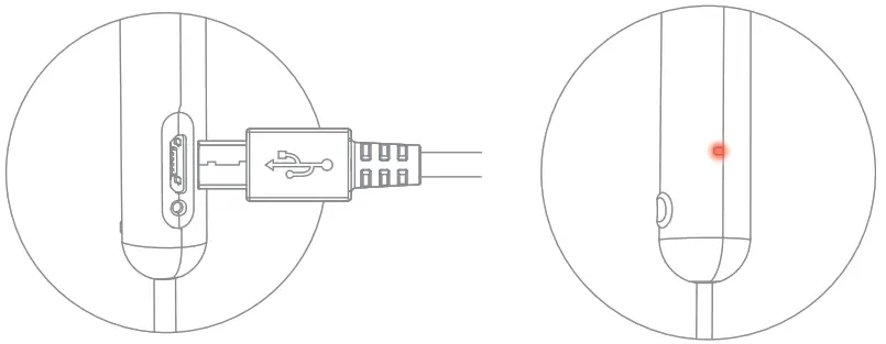 1MORE E1028BT Piston Fit Wireless Headphones - Charging