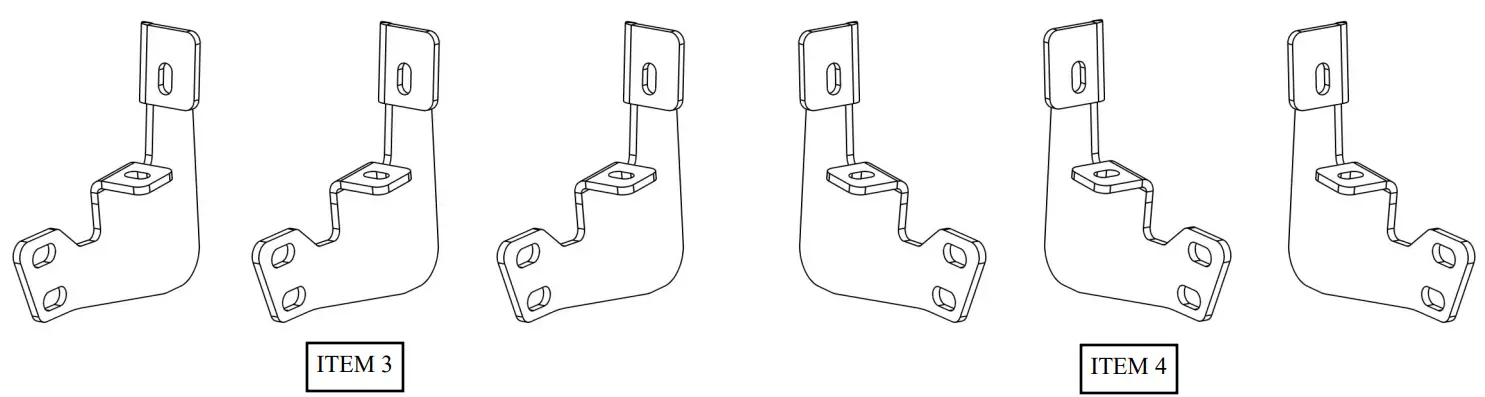 TRAILFX DHS001B Drop Down Step Bars - Mounting Kit Image