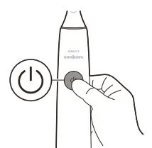 PHILIPS 9900 Prestige Power Toothbrush with SenseIQ- power on