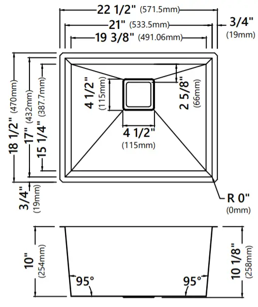 Kraus KHU15 Pax Zero-Radius Handmade Stainless Steel -figure 3