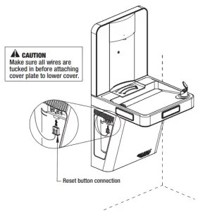 Connect reset cable to activation button 